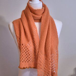 4/$20 Orange Waffle Weave Scarf